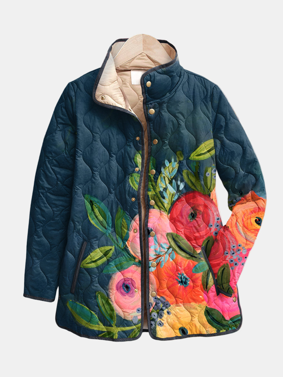 Amaya™ | Vintage Floral Quilted Jacket — Final Edit