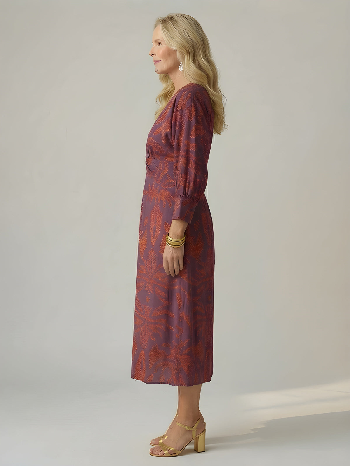 Alisson™ | Wrap V-Neck Midi Dress