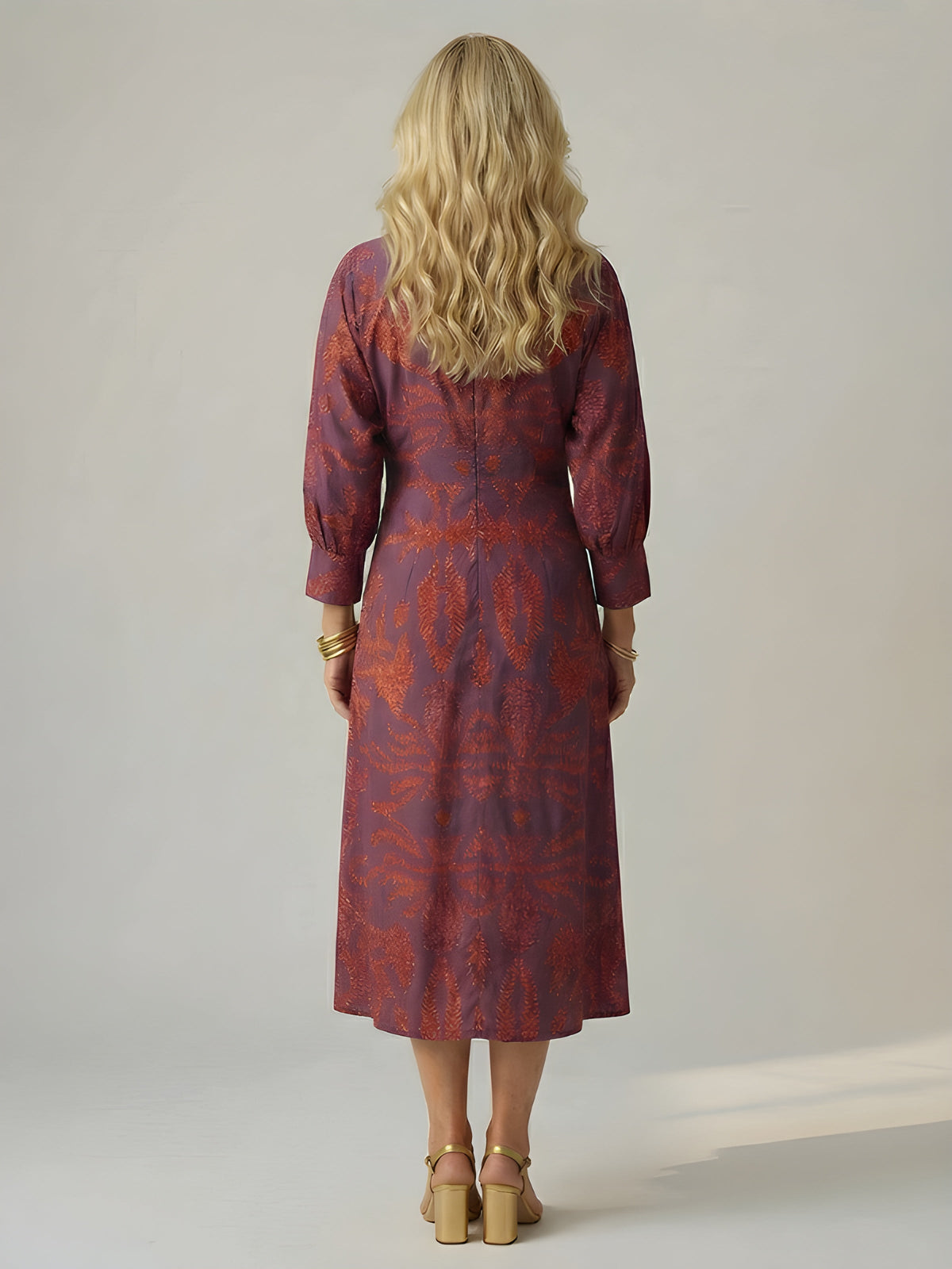 Alisson™ | Wrap V-Neck Midi Dress