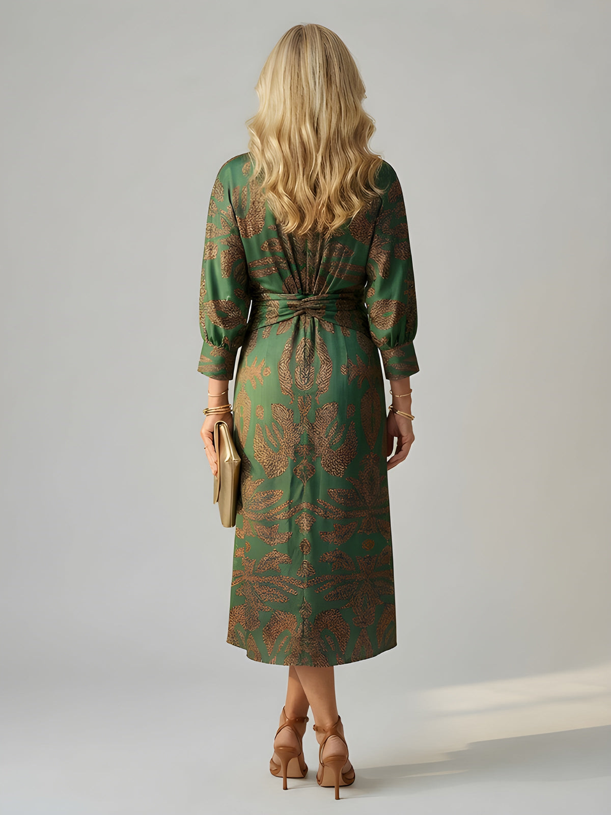 Alisson™ | Wrap V-Neck Midi Dress
