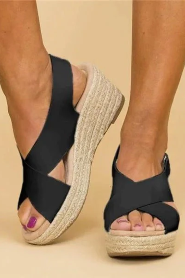 Supportive Espadrille Wedge Sandals