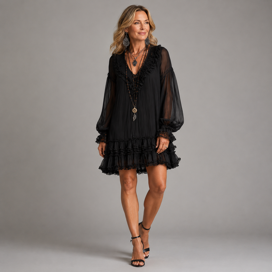 Cecelia™ | Elegant Ruffle Mini Dress — Final Edit
