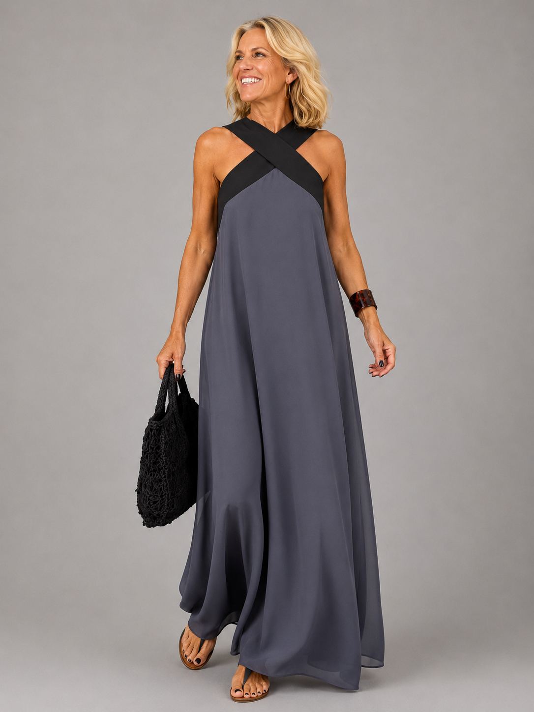Madelynn™ | Crossover V-Neck Maxi Dress — Final Edit