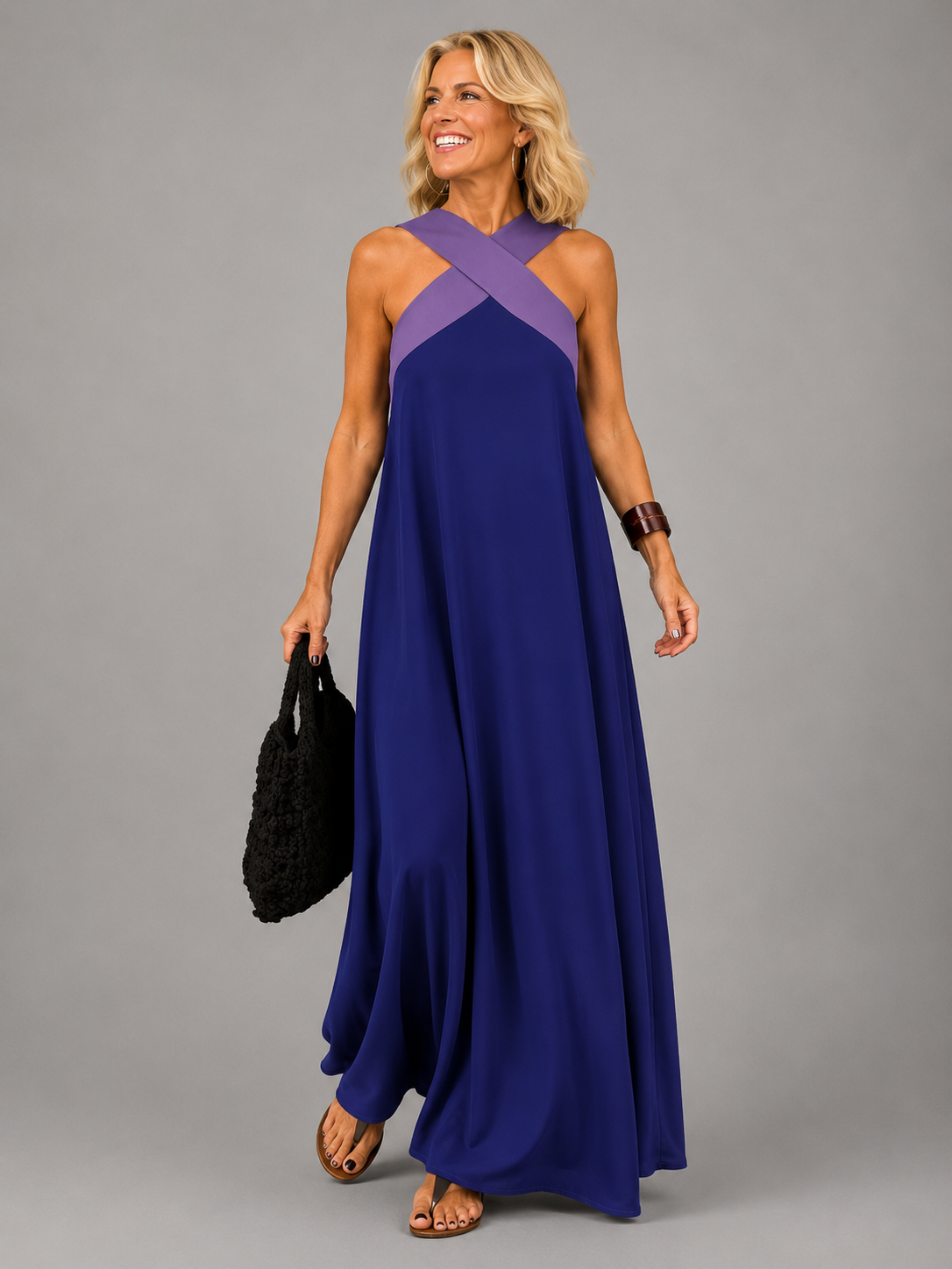 Madelynn™ | Crossover V-Neck Maxi Dress — Final Edit
