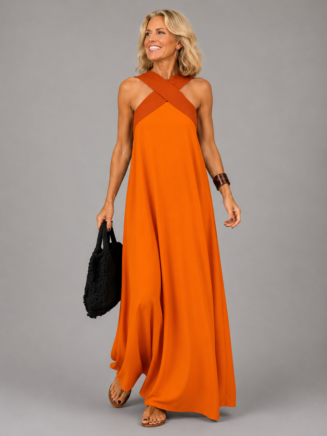 Madelynn™ | Crossover V-Neck Maxi Dress — Final Edit