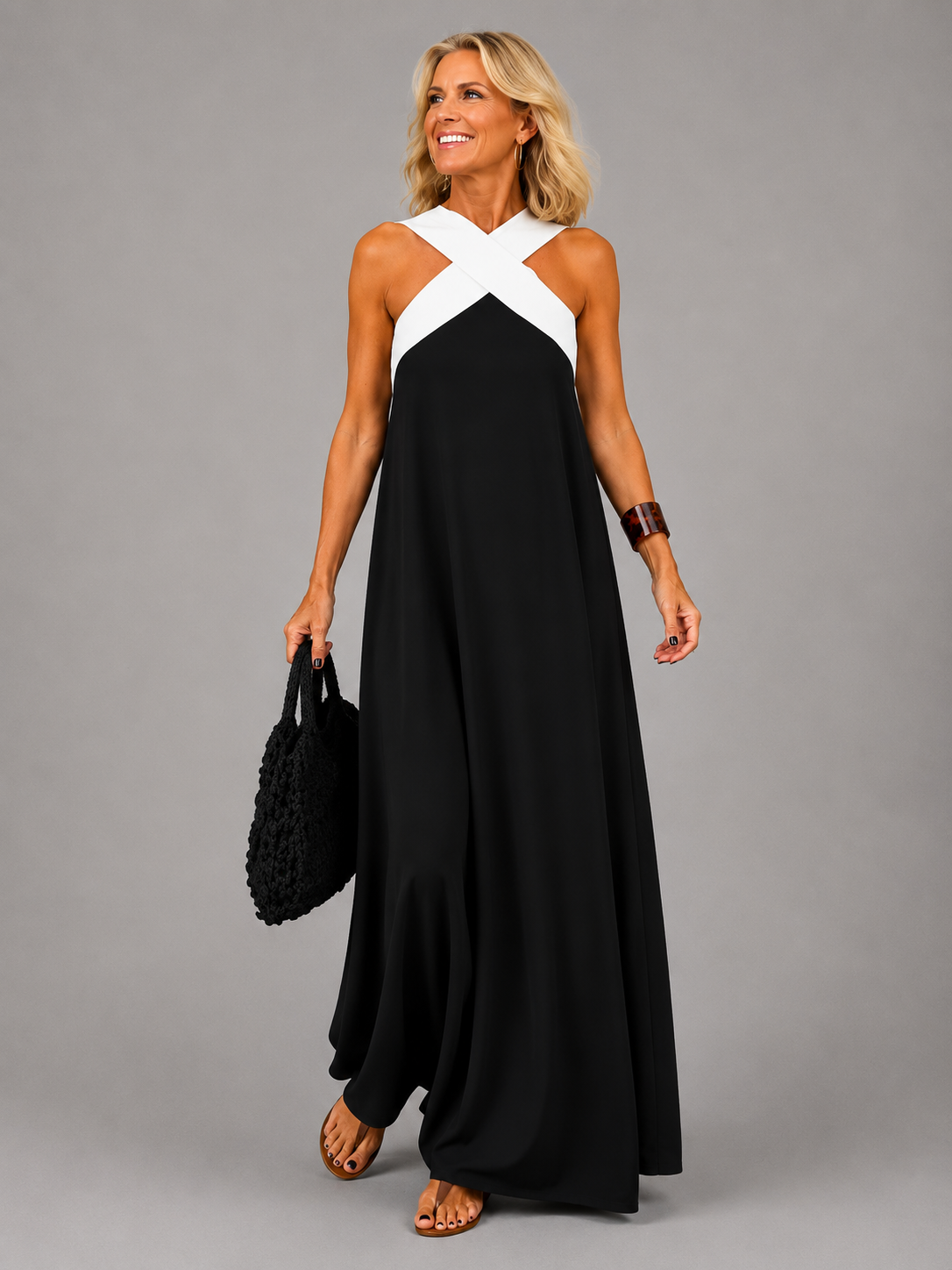 Madelynn™ | Crossover V-Neck Maxi Dress — Final Edit