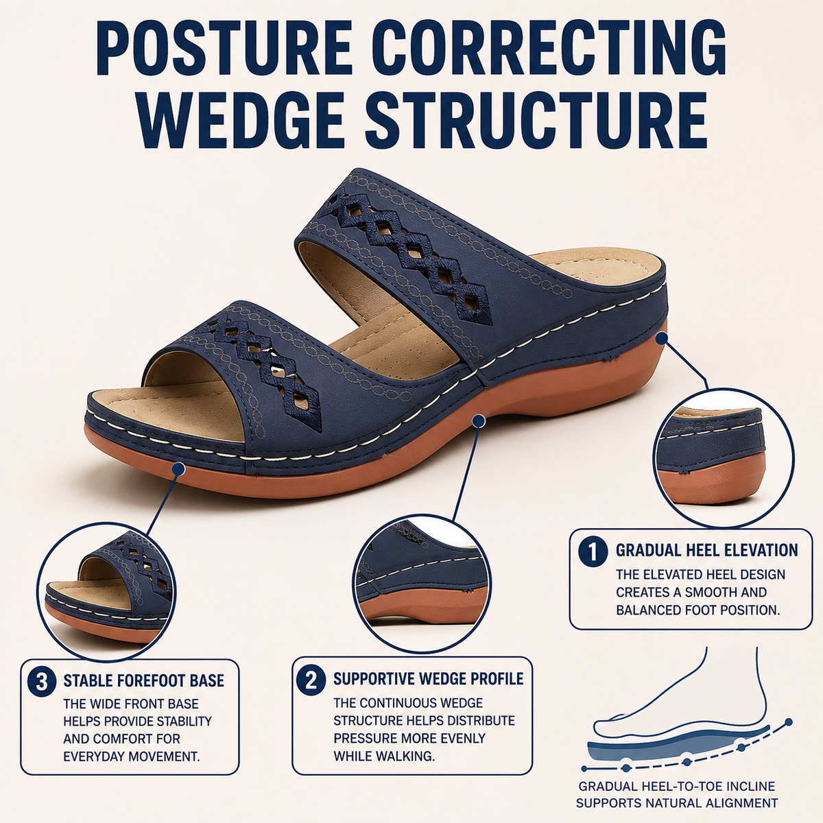 Women's Orthopedic Sandals with Arch Support and Podiatric Shaped Footbed