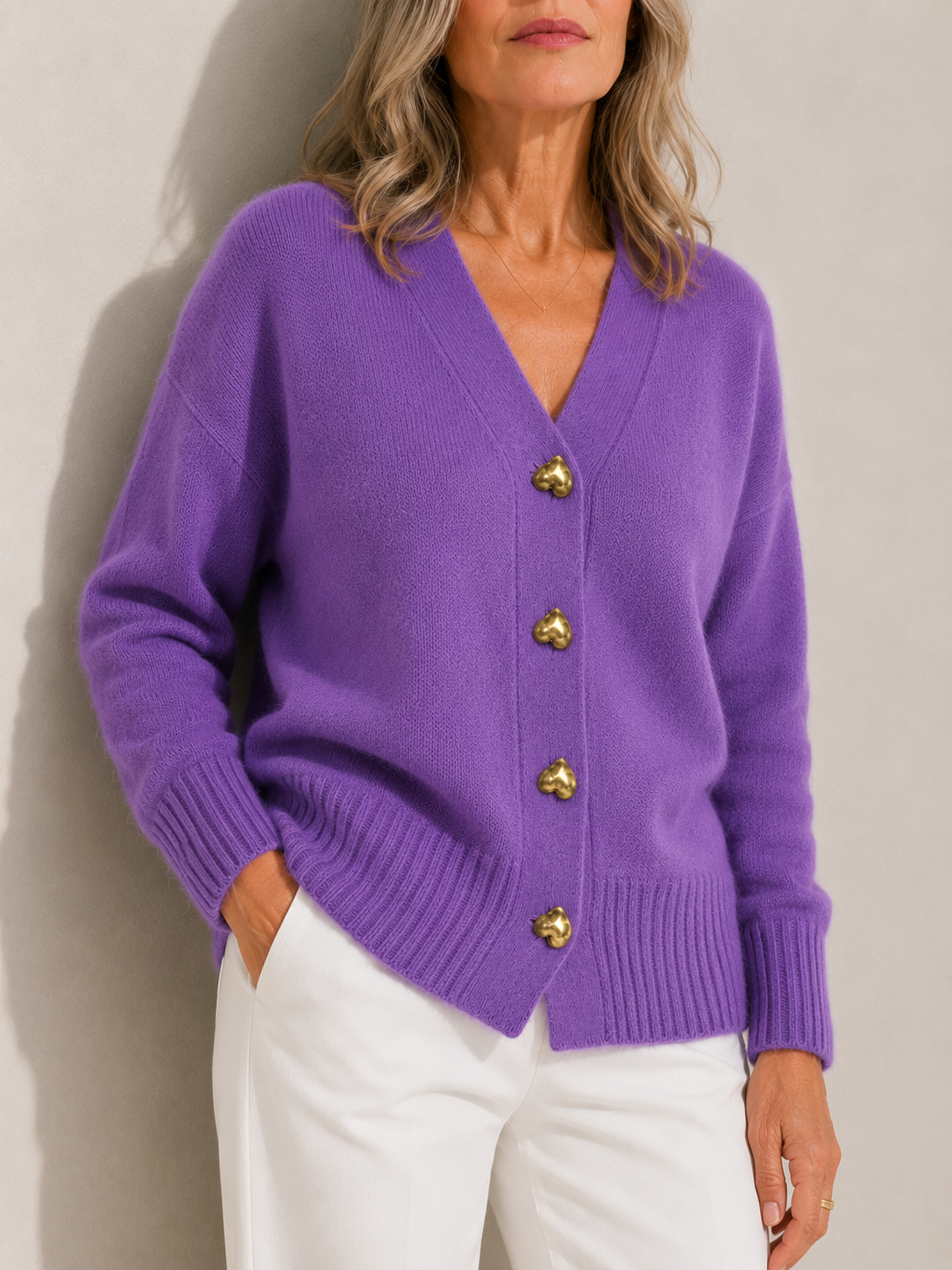 Abigail™ | Heart-Button Cardigan — Final Edit