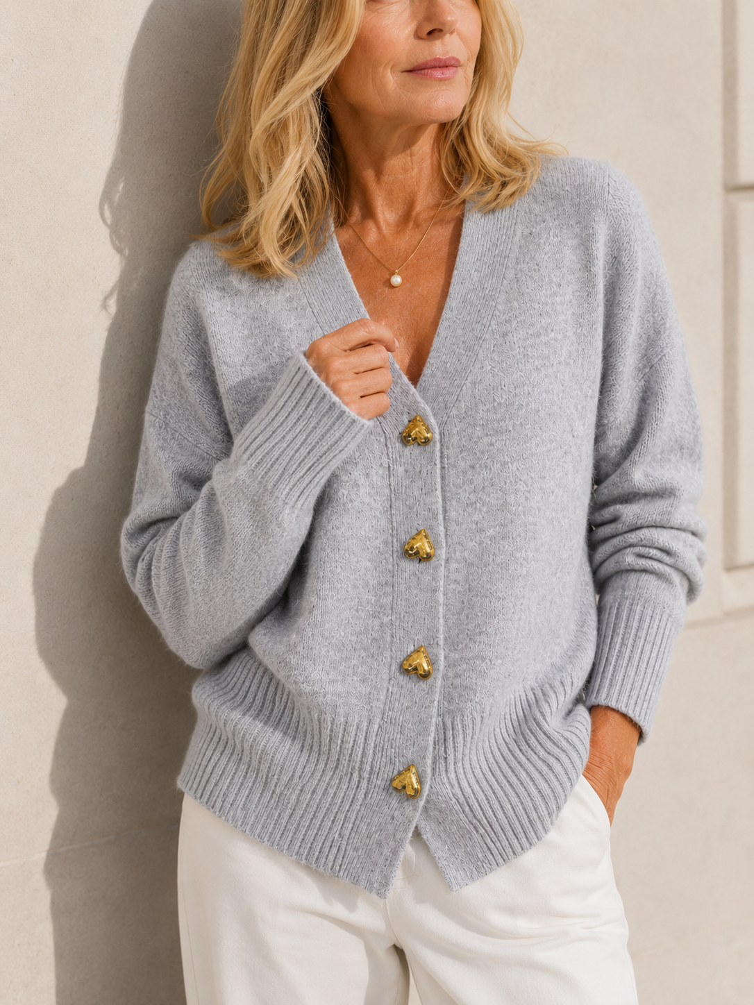 Abigail™ | Heart-Button Cardigan — Final Edit