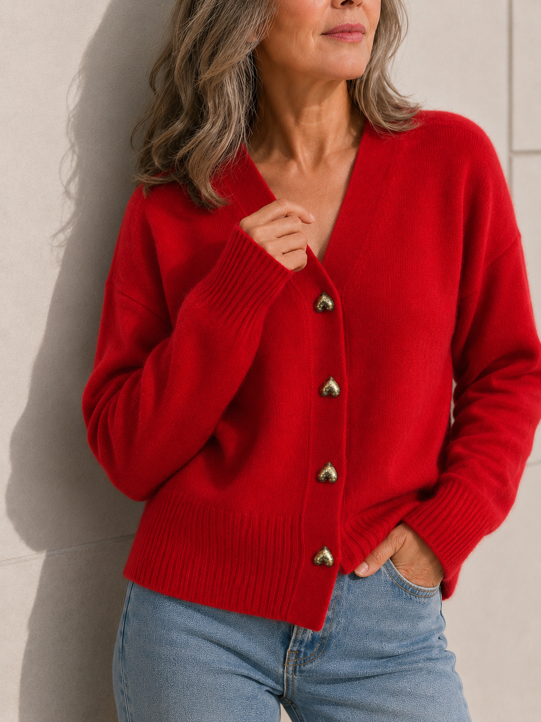 Abigail™ | Heart-Button Cardigan — Final Edit