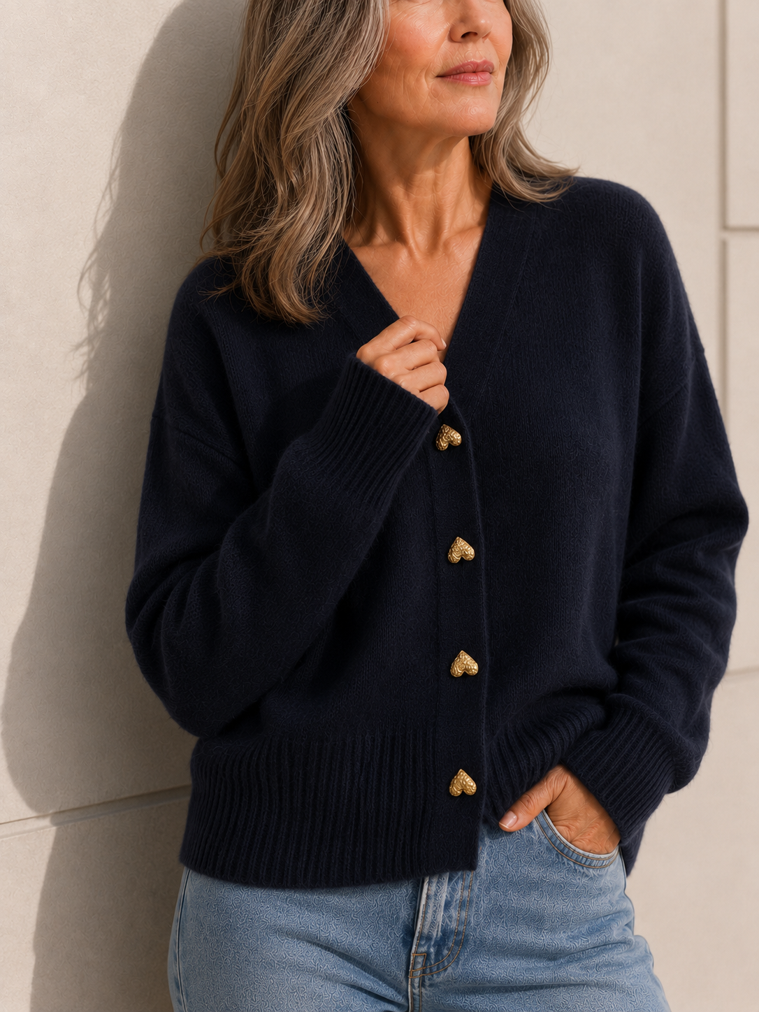 Abigail™ | Heart-Button Cardigan — Final Edit