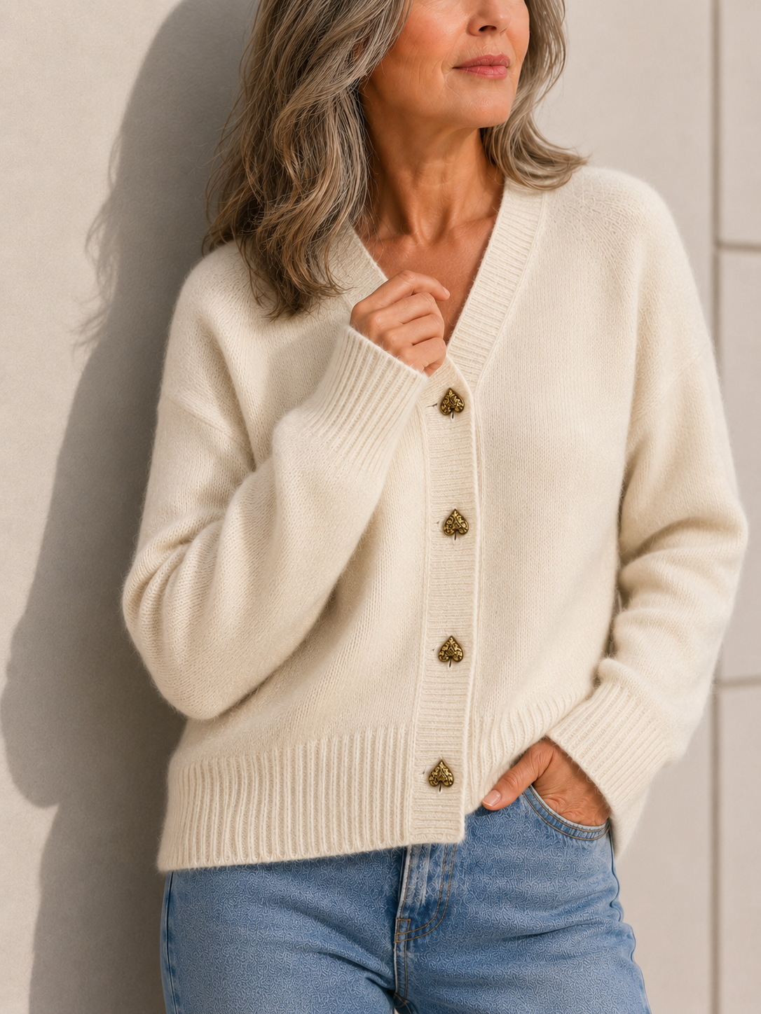 Abigail™ | Heart-Button Cardigan — Final Edit