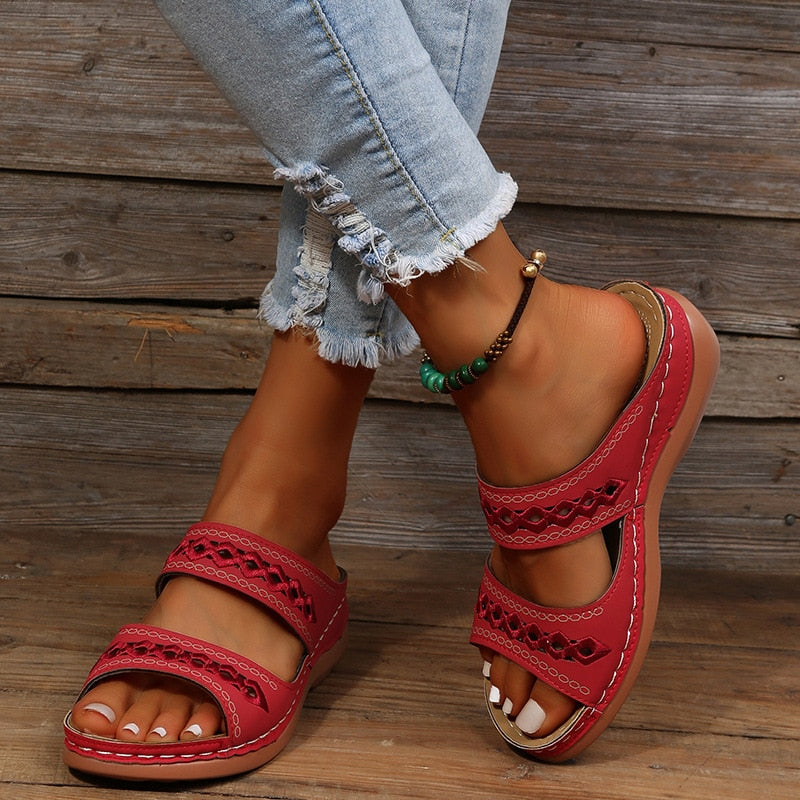 Women's Orthopedic Sandals with Arch Support and Podiatric Shaped Footbed