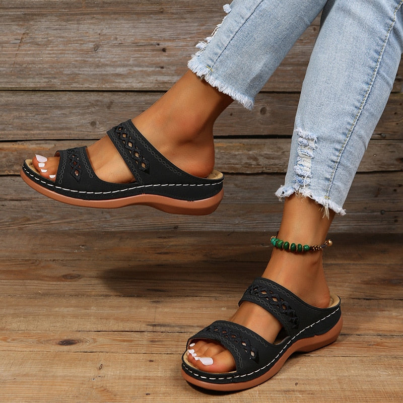 Women's Orthopedic Sandals with Arch Support and Podiatric Shaped Footbed