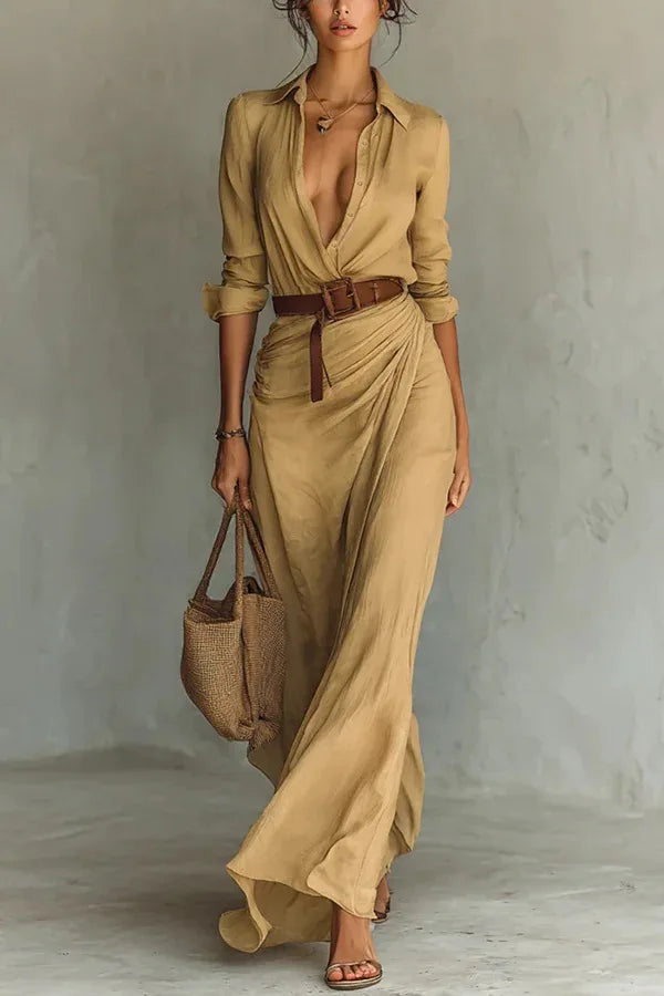 Perla Wrap Maxi Dress