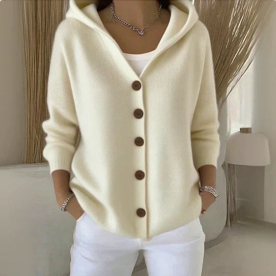 Zoé™ | Soft Hooded Knit Cardigan — Final Edit
