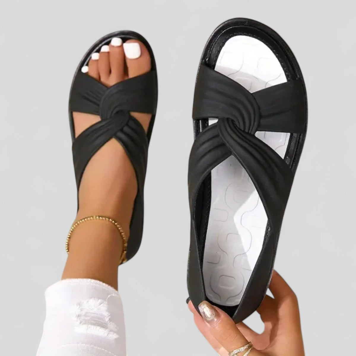 Anna™ | Supportive Cross-Strap Sandals — Final Edit