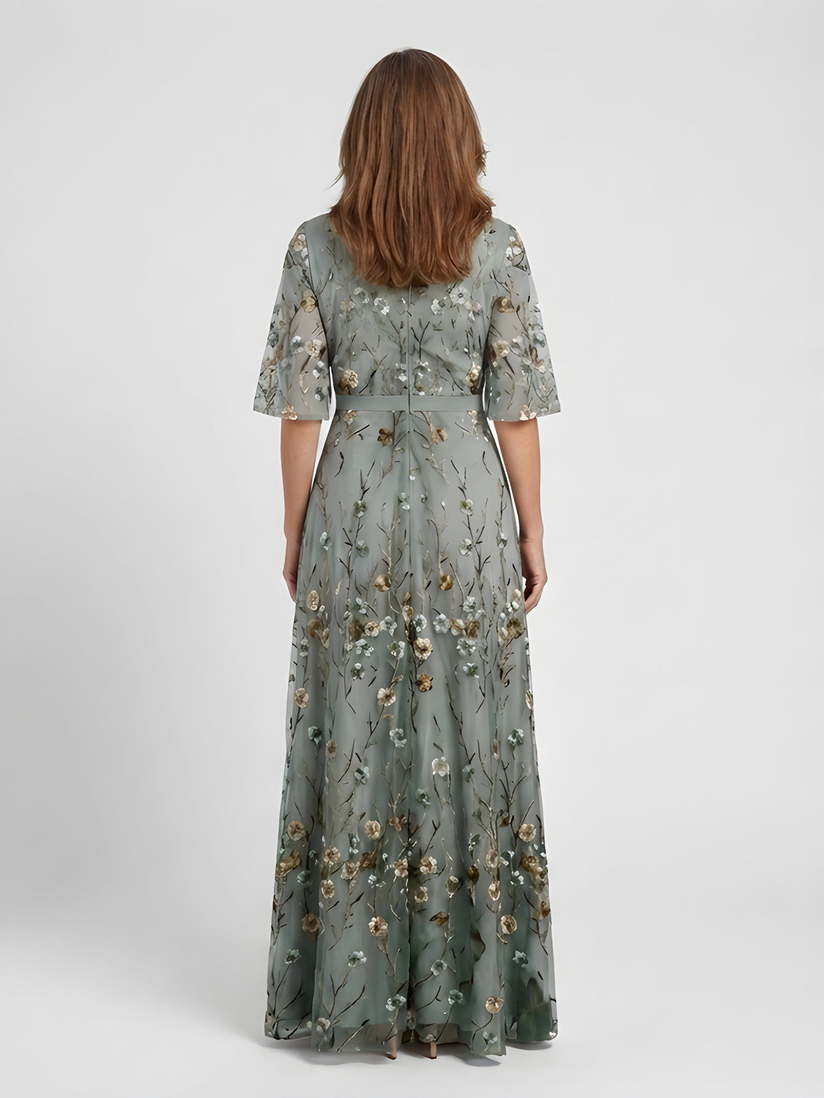 Amber™ | Floral V-Neck Maxi Dress — Final Edit